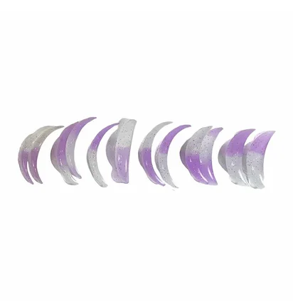 Силіконові валики для ламінування вій Elan Violet Multi-Curl U/DD, 6 пар