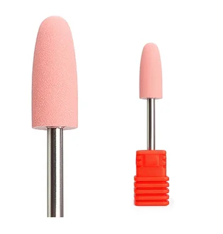 Silicone Drill Bit for Grinding and Polishing Kraken Nails, pink, 10×24 mm