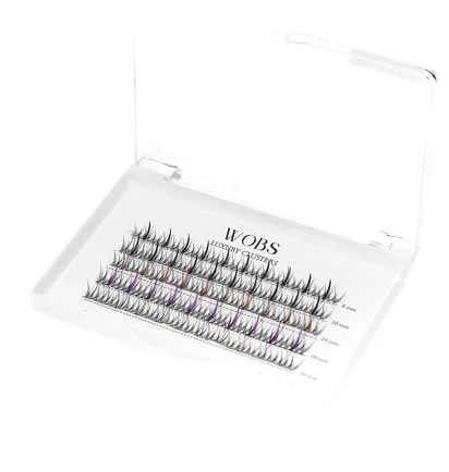 Накладні пучкові вії WoBs Fairy Lashes 20D, товщина 0.07, довжина 8-10 мм, Mix Color, 200 шт