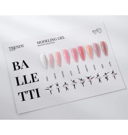 Żel modelujący Trendy Nails Balletty, Glisse, HEMA/TPO free, 30 ml