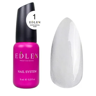 Акрил-гель для нігтів Edlen Water Acrygel Nude #01, 9 мл