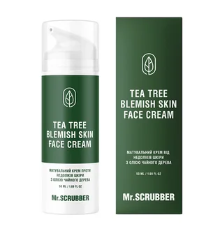 Mattifying Cream for Skin Imperfections Mr.Scrubber Tea Tree Blemish Skin, with Tea Tree Oil, 50 ml