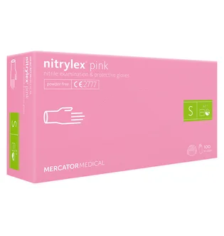 Nitrile Gloves Nitrylex, pink, 100 pcs