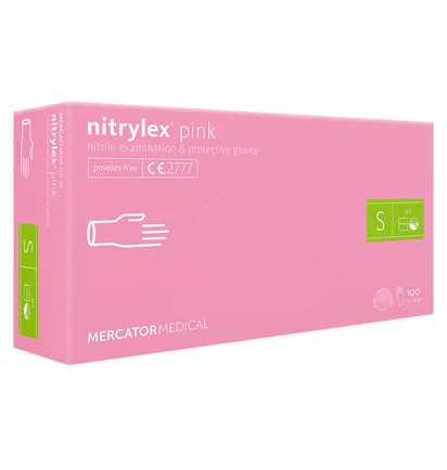 Nitrile Gloves Nitrylex, pink, 100 pcs