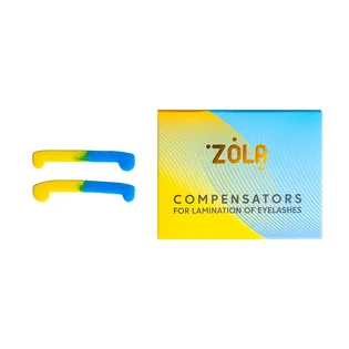 Компенсатори для ламінування вій ZOLA, жовто-блакитні, 1 пара